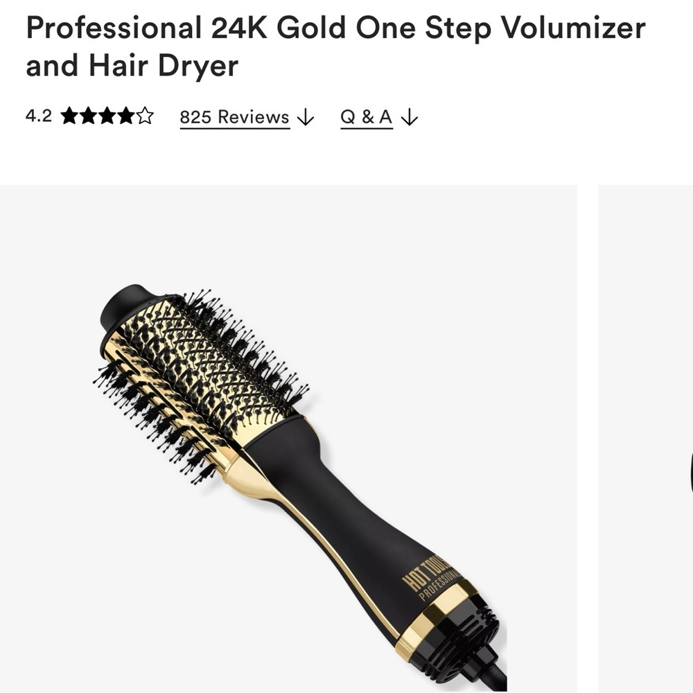 Hot Tools 24K Gold One Step Volumizer and Hair Dryer - Black and Gold